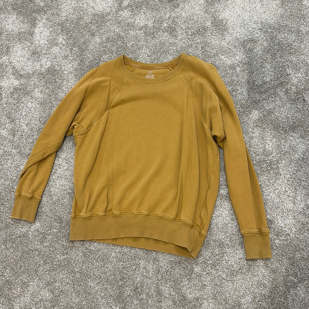 Aerie - mustard yellow oversized crew neck - size small